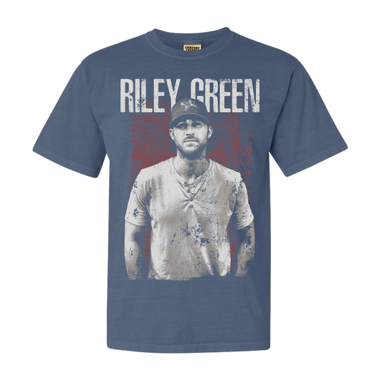 RG photo blue tee Riley Green